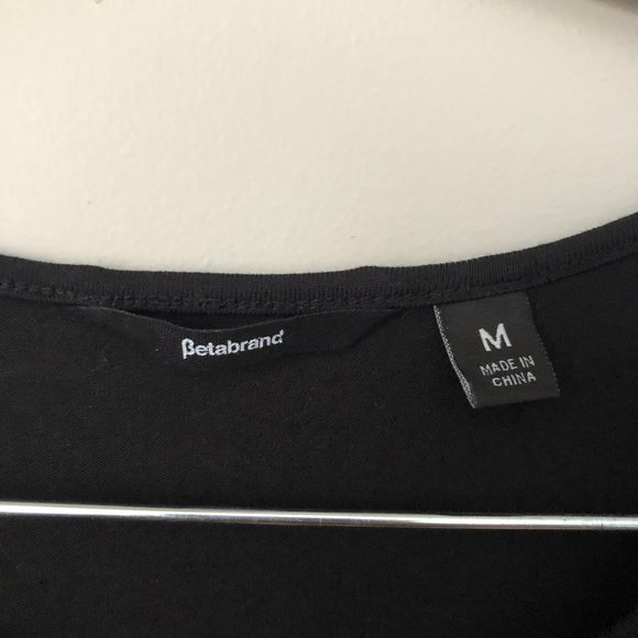 Betabrand sweatshirt long sleeve silk blend dress with pockets - Picture 5 of 10